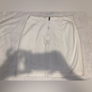 Free People white denim skirt